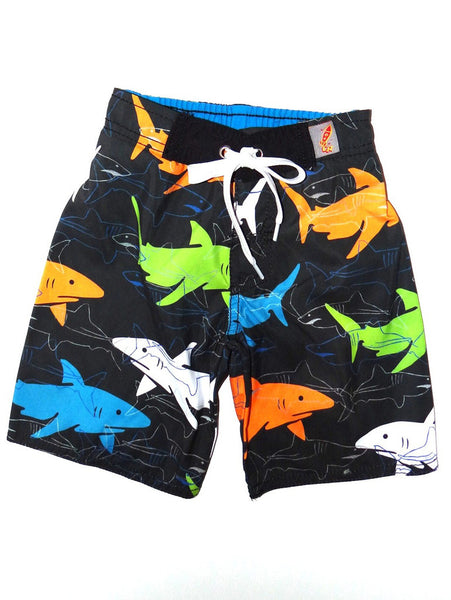 Charlie Rocket Linear Sharks Swim Shorts
