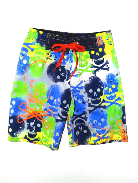Charlie Rocket Painted Skulls Swim Shorts