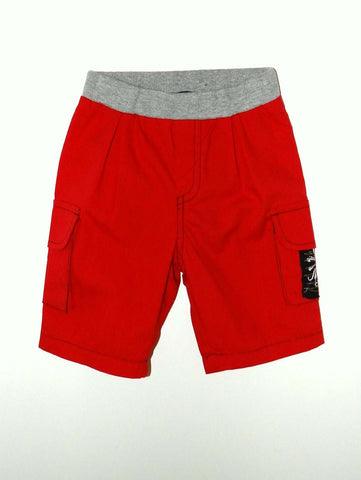 Mini Monster Red Twill Cargo Shorts